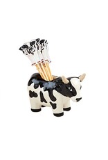 Mud Pie Stoneware Toothpick Holder | Cow Farm Animals Picks