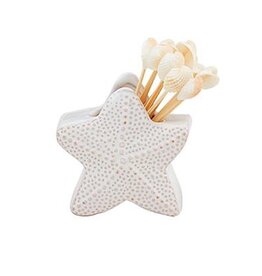 Mud Pie Ceramic Toothpick Holder | Starfish