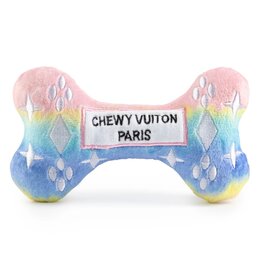Haute Diggity Dog Pink Ombre Chewy Vuiton Bone Squeaker Dog Toy LG