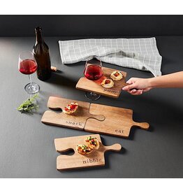 Mud Pie Interlocking Dual Serving Board Stemware Holder Set