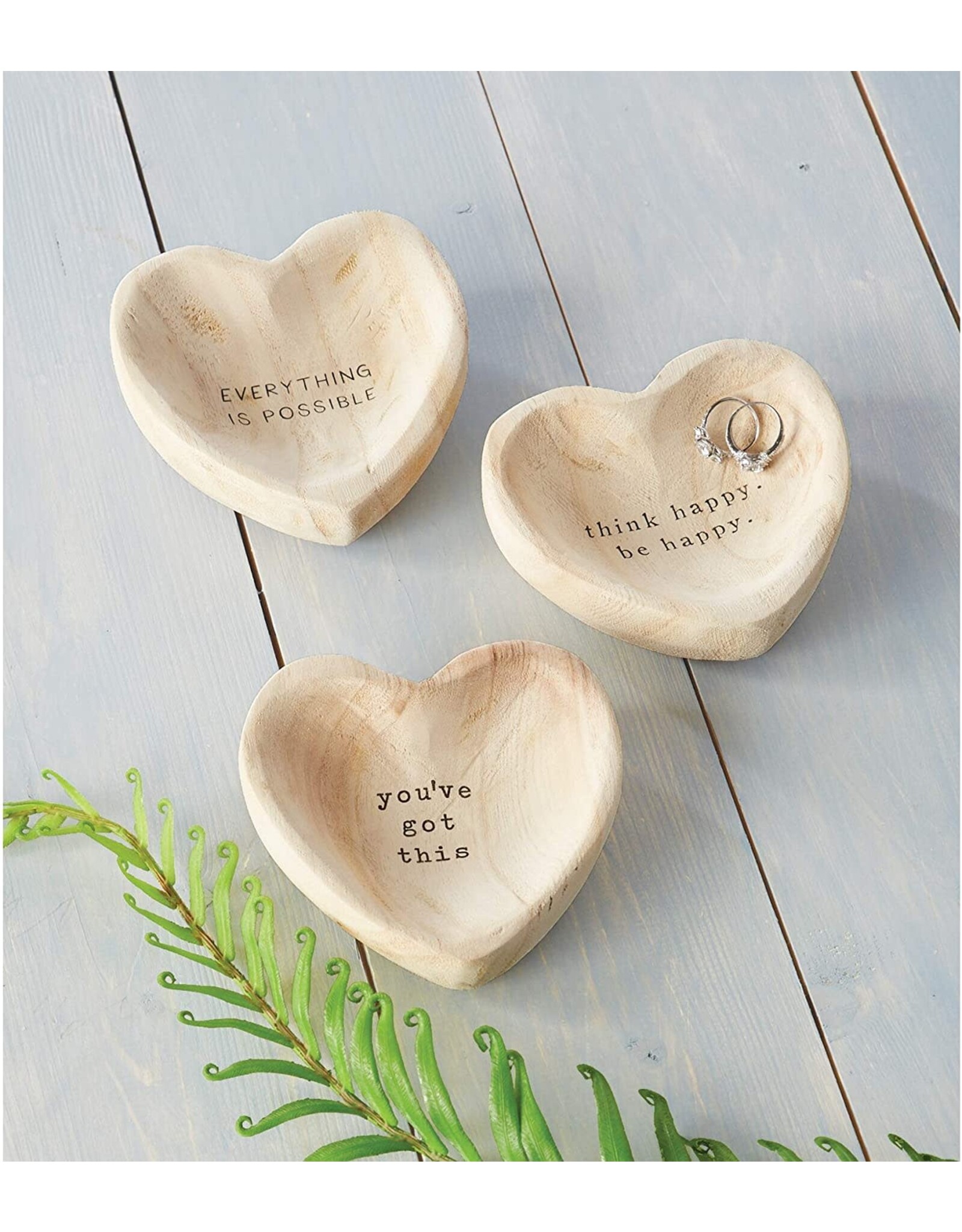 Mud Pie Wood Heart Trinket Tray - You've Got This