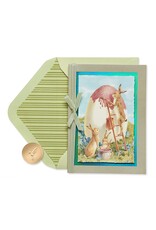 PAPYRUS® Easter Card Rabbits Painting Easter Egg