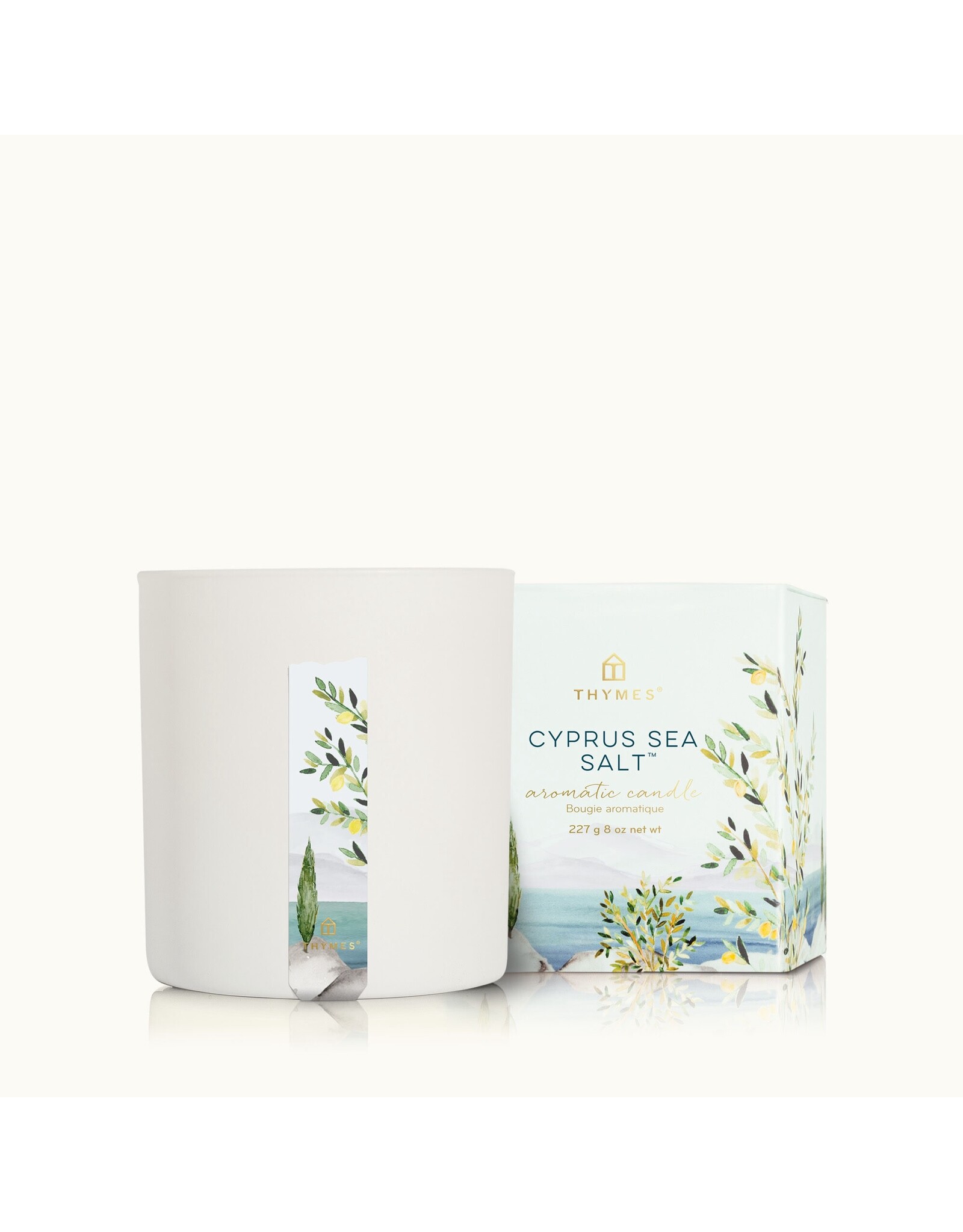 Cyprus Sea Salt Poured Candle In Glass Jar 8 Oz