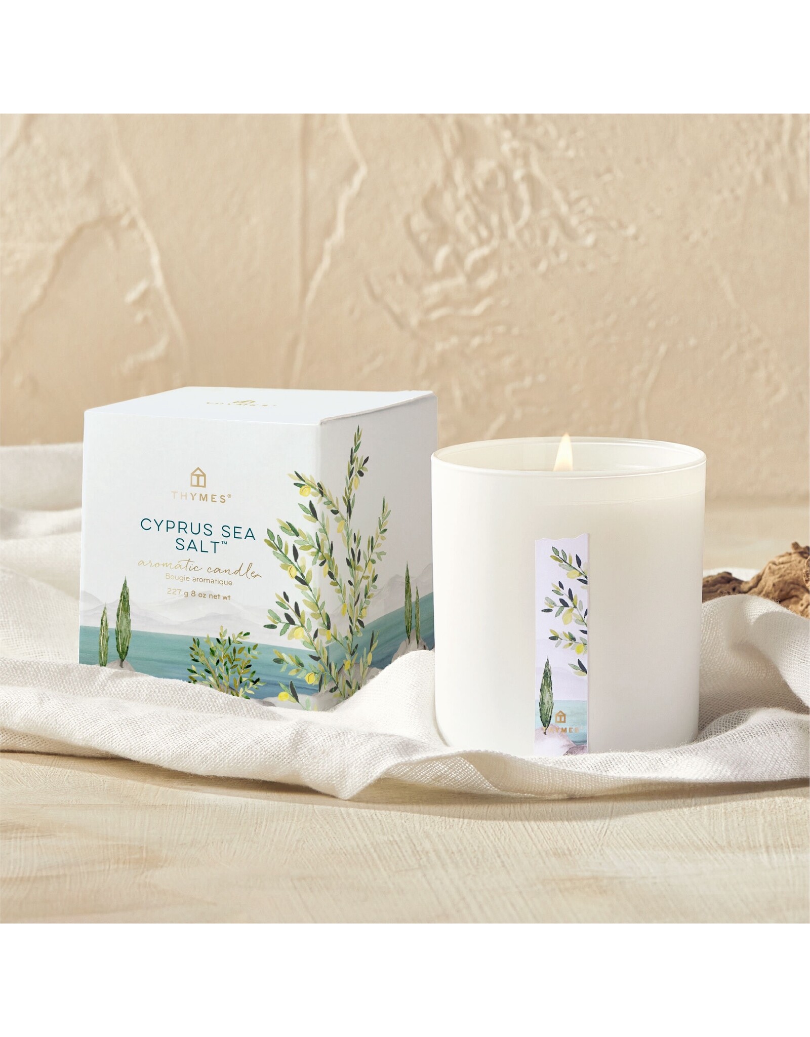 Cyprus Sea Salt Poured Candle In Glass Jar 8 Oz