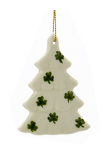 Kurt Adler Irish Christmas Ornaments Porcelain Tree w Shamrocks