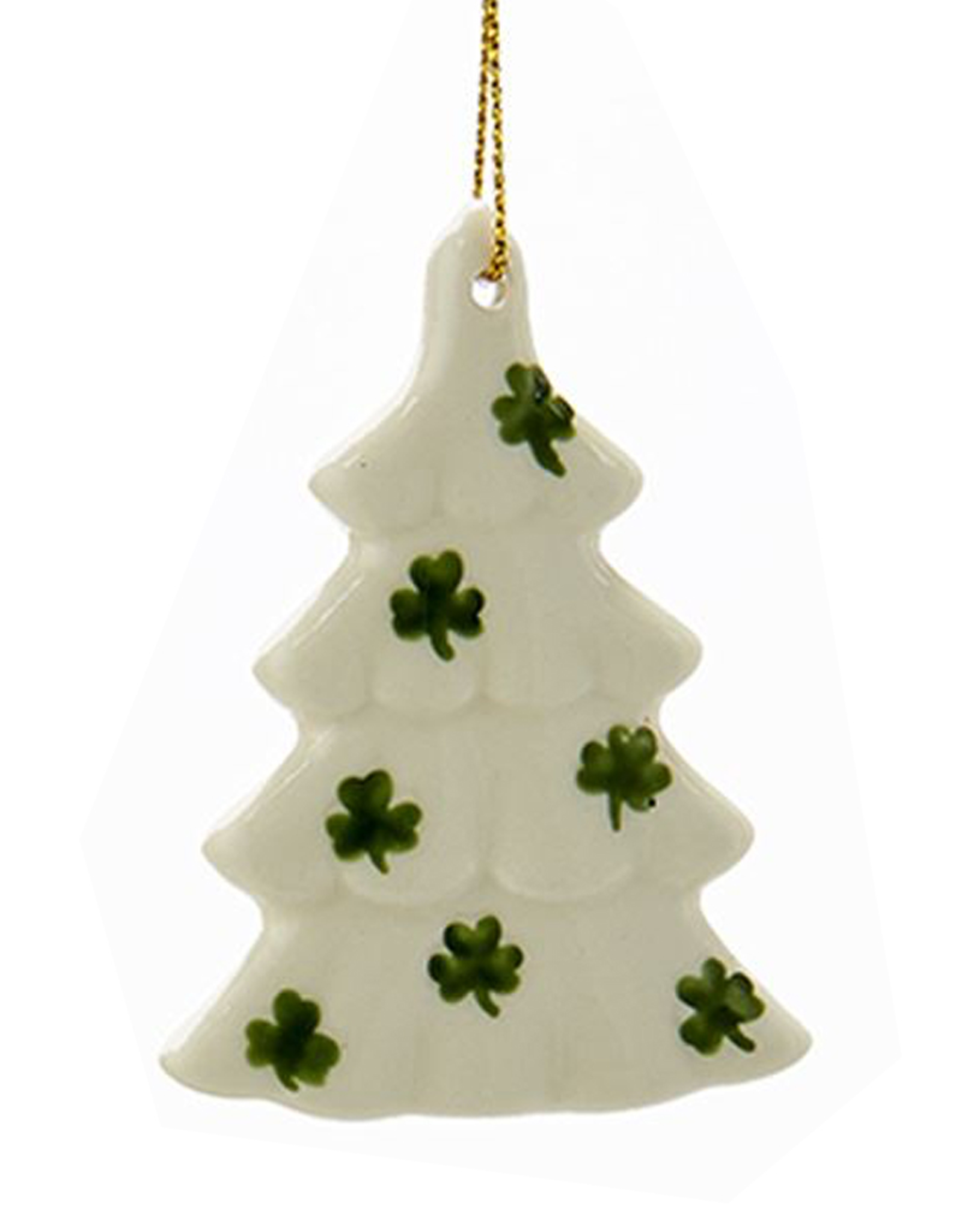 Kurt Adler Irish Christmas Ornaments Porcelain Tree w Shamrocks