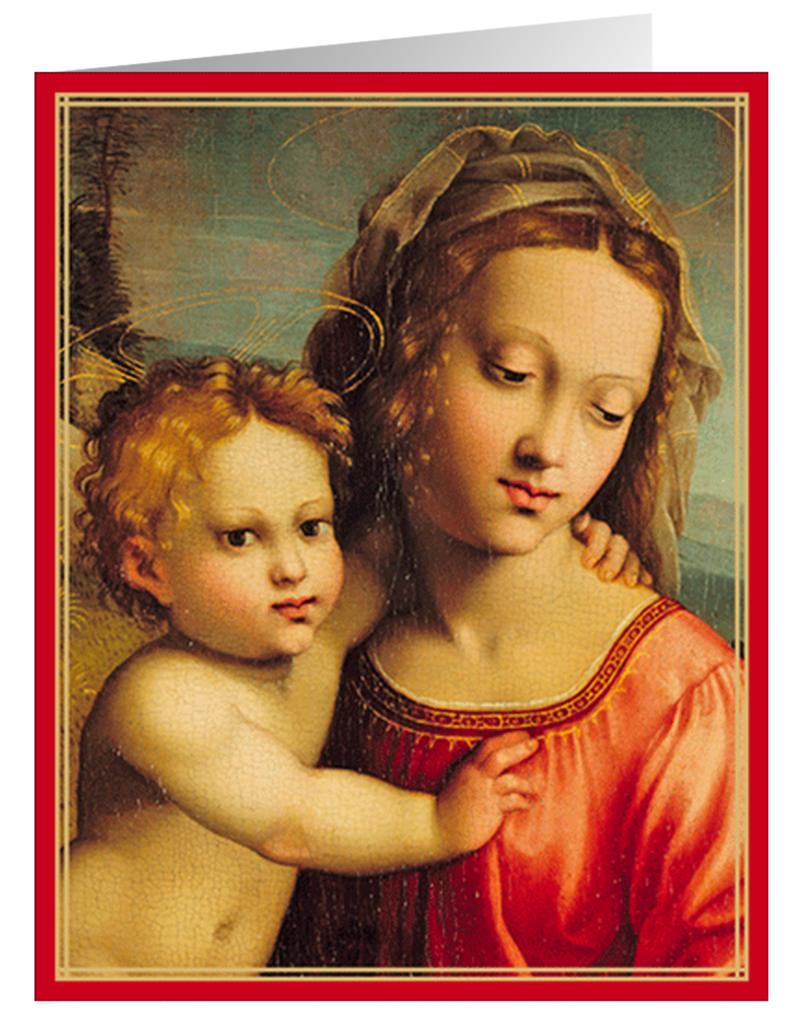 Caspari Boxed Christmas Cards 16pk Madonna And Child
