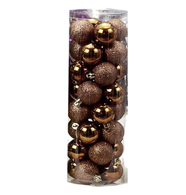 Kurt Adler Coffee Shatterproof Ball Ornaments Shiny and Glittered Set of 32
