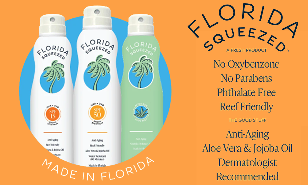 Florida Squeezed Sun Block Sun Lotions Sun Tanning Skin Protection Made In Florida