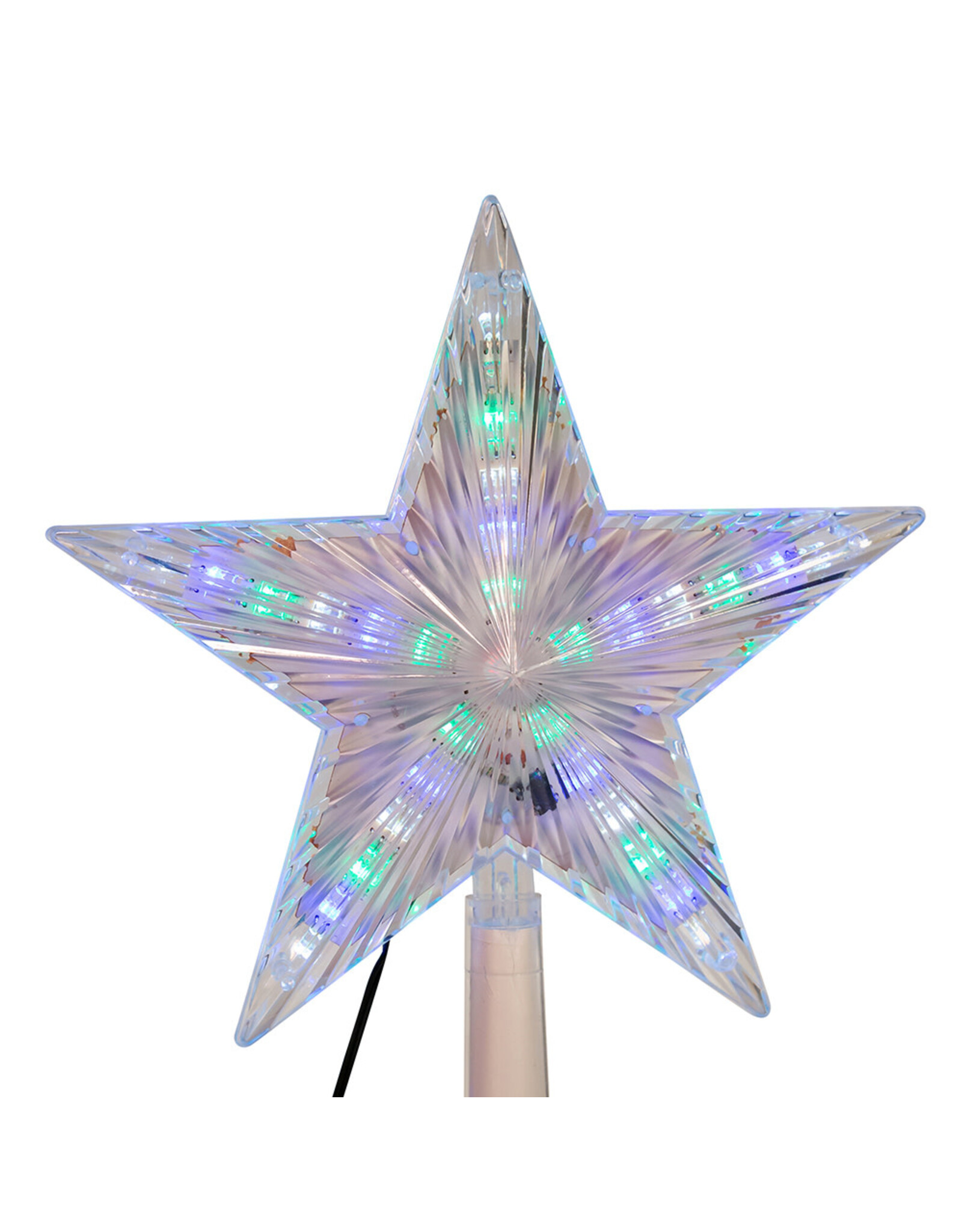 Kurt Adler Christmas Star Tree Topper LED Color-Changing Treetop