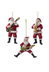 Kurt Adler Santas Playing Music Instruments Ornaments 3pc Set