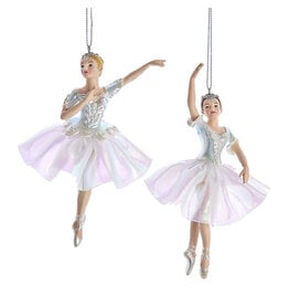 Kurt Adler Opalescent Ballerina Ornaments 2 Assorted
