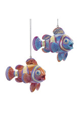 Kurt Adler Colorful Clown Fish Ornaments 2pc Set