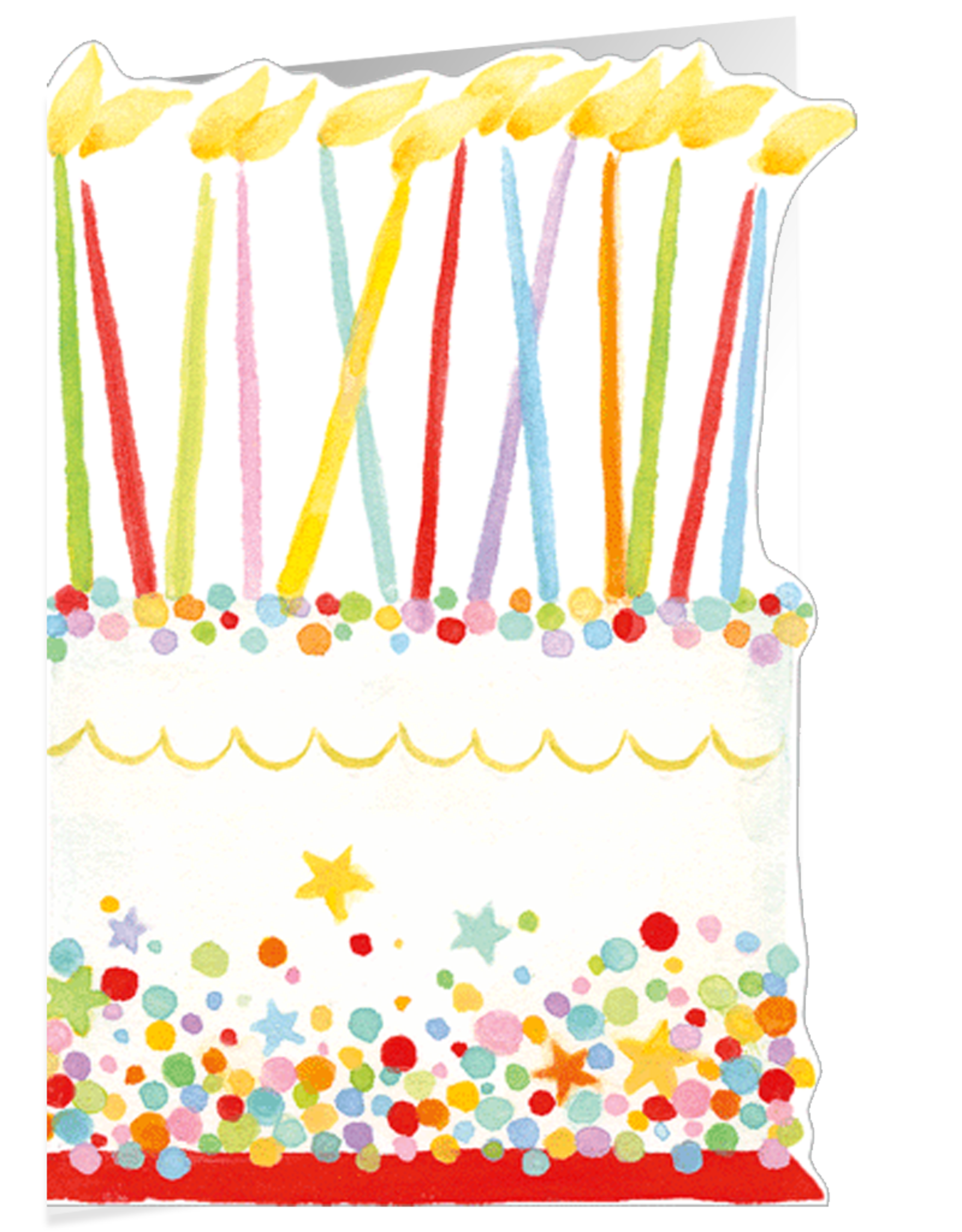 Caspari Birthday Card Confetti Birthday Cake