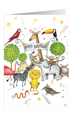 Caspari Birthday Cards From Group Animal Kingdom Card