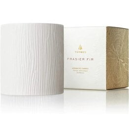 Frasier Fir Gilded Ceramic Candle Medium Pillar 11 Oz