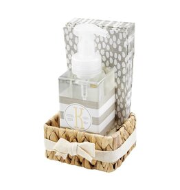 Mud Pie Initial K Hand Soap Paper Hand Towels And Basket Set