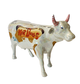 Cow Parade Hot Dog Cow 9158 Retired CowParade Collectible Figurine