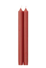 Caspari Crown Candles Tapers 10 inch 2pk Spice Red