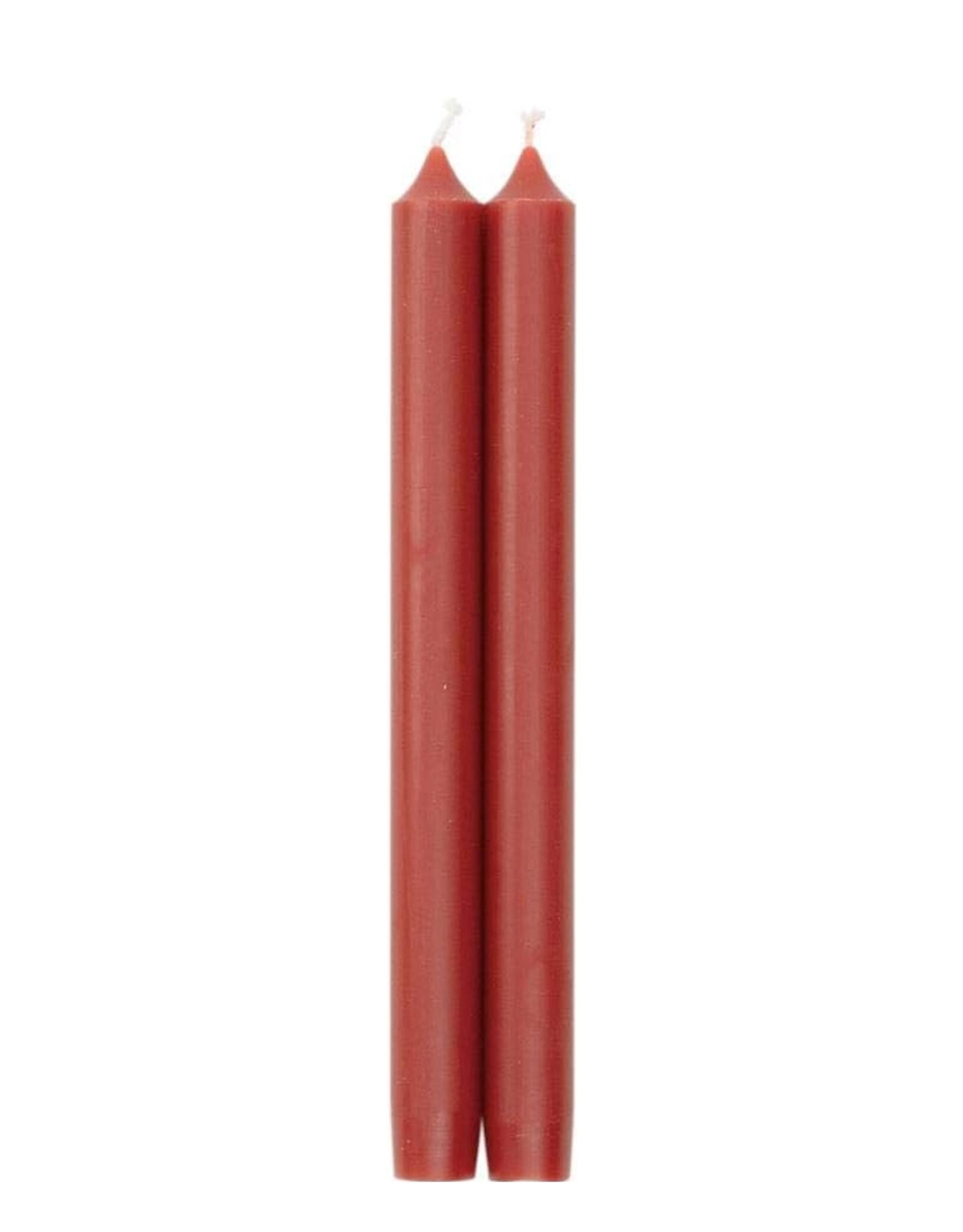 Caspari Crown Candles Tapers 10 inch 2pk Spice Red