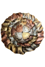 DIGS-N-GIFTS Decorative Dimension Flower Metal Wall Art 17 Inch