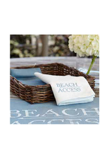 Cotton Napkins Set of 4 16x16 w Printed Text Beach Access