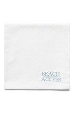 Cotton Napkins Set of 4 16x16 w Printed Text Beach Access