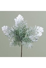 Kurt Adler Snow Cedar Pick Christmas Picks Flowers Floral Decor