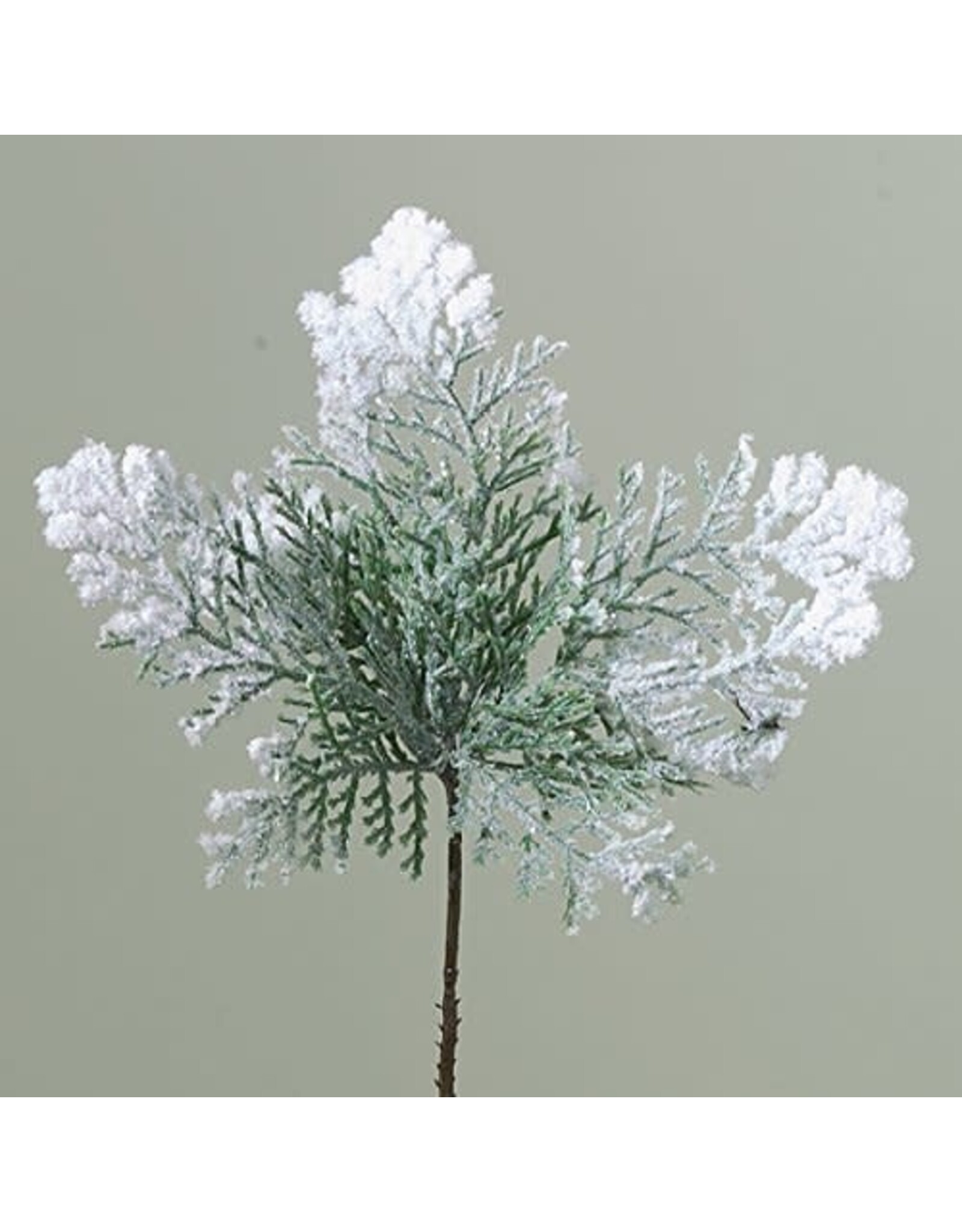 Kurt Adler Snow Cedar Pick Christmas Picks Flowers Floral Decor