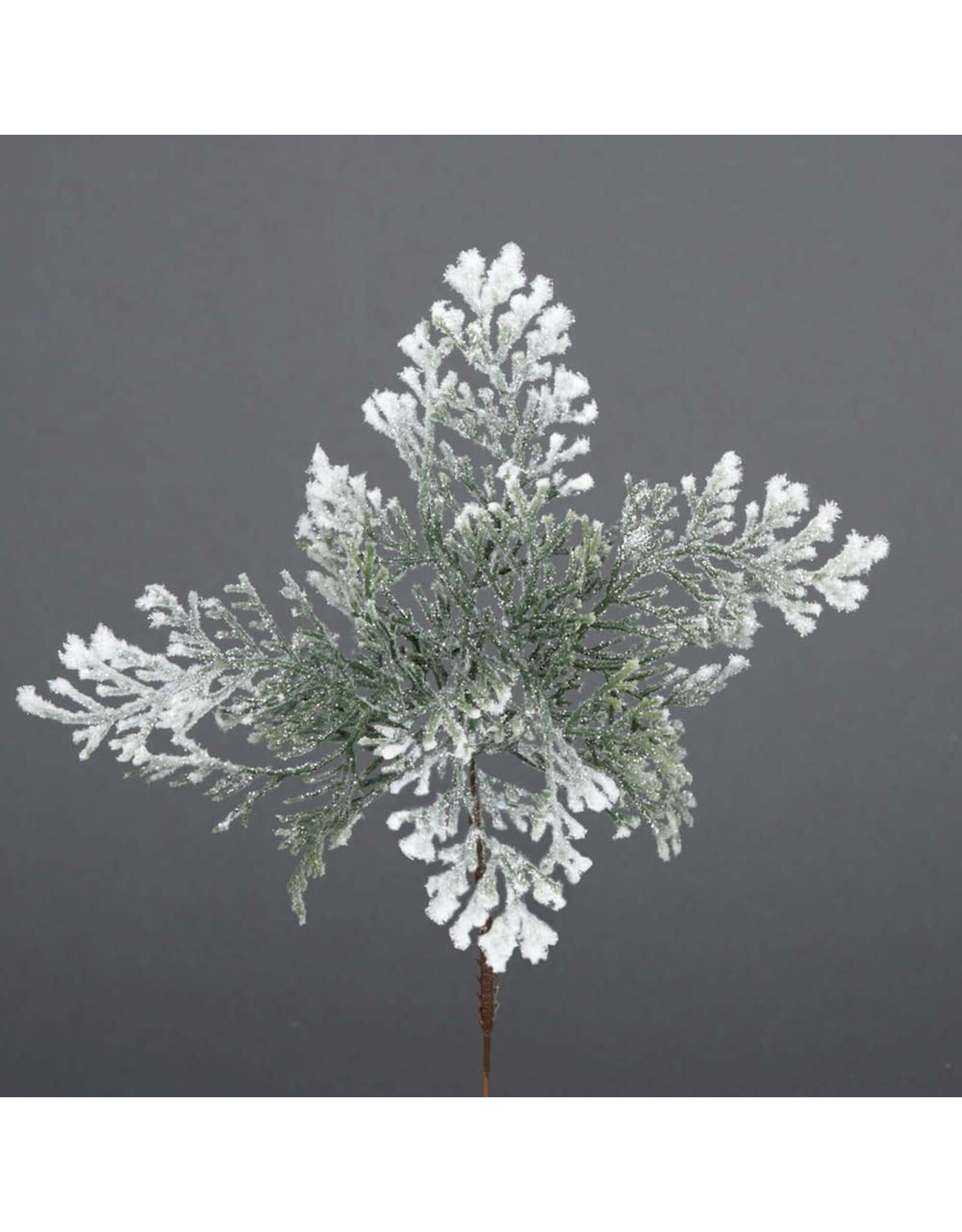 Kurt Adler Snow Cedar Pick Christmas Picks Flowers Floral Decor