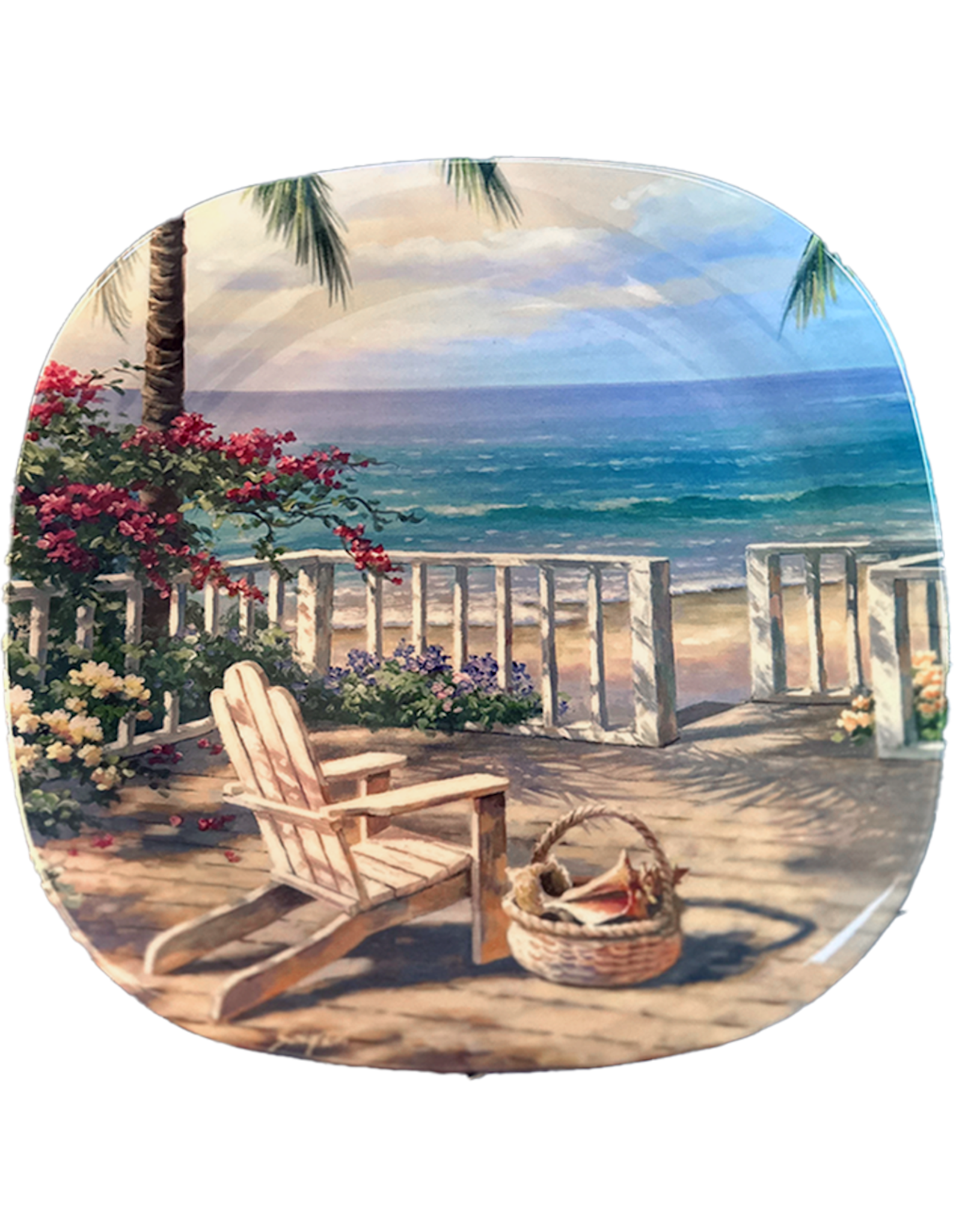 Melamine Plates 10.5 Inch Plate w Island Porch Scene