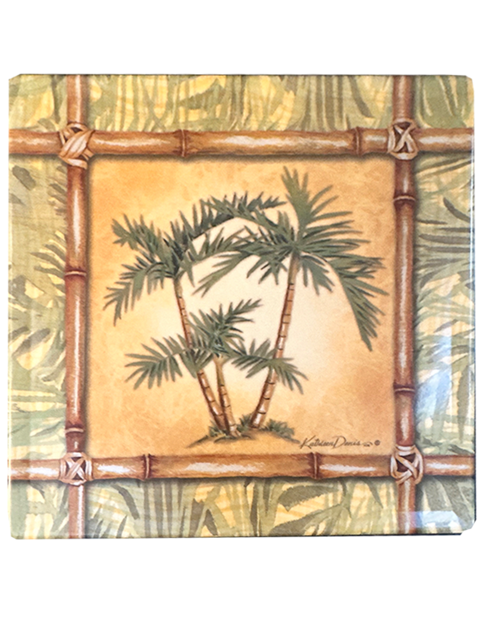 Melamine Trivets 8 Inch Trivet Hot Plate w Palm Trees