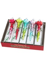 Christopher Radko Shiny Brite Festive Fete 5CT Glass Icicles 5 Inch