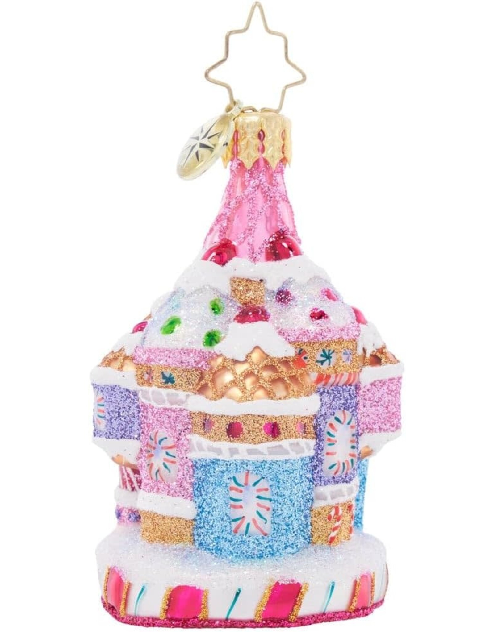 Christopher Radko Candy Cane Castle Gem Christmas Ornament