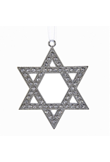 Kurt Adler Jewish Silver Star of David Ornament | Judaic Holiday