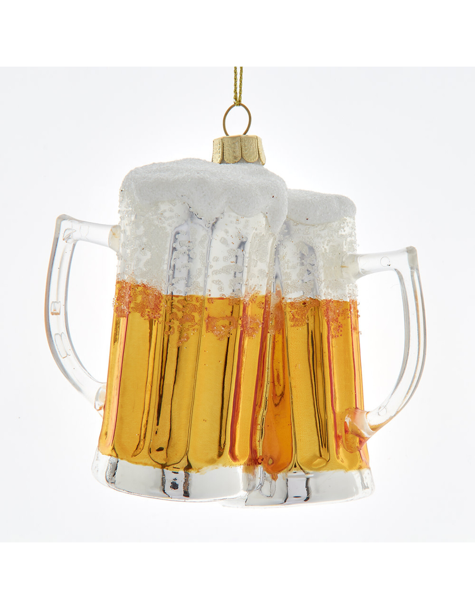 Kurt Adler Glass Cheers Beer Mug Ornament