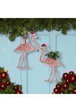 Kurt Adler Coastal Pink Flamingo In Santa Hat Ornaments 2 Assorted Kurt Adler Coastal Pink Flamingo In Santa Hat Ornaments 2 Assorted