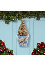 Kurt Adler Coastal Bucket Of Starfish w Sand Ornament