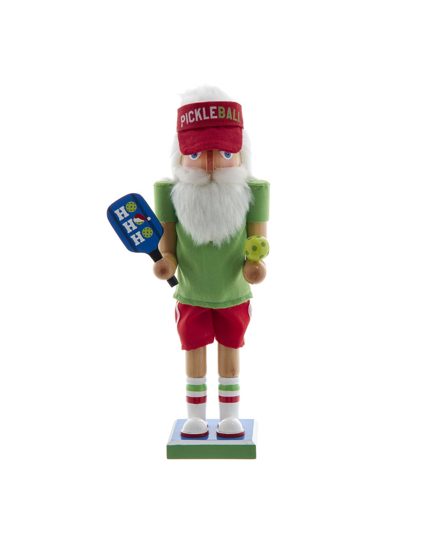 Kurt Adler Wooden Pickleball Nutcracker 12 Inch