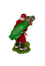 Kurt Adler Fabriche Golfer Santa Golfing w Oversized Golf Ball