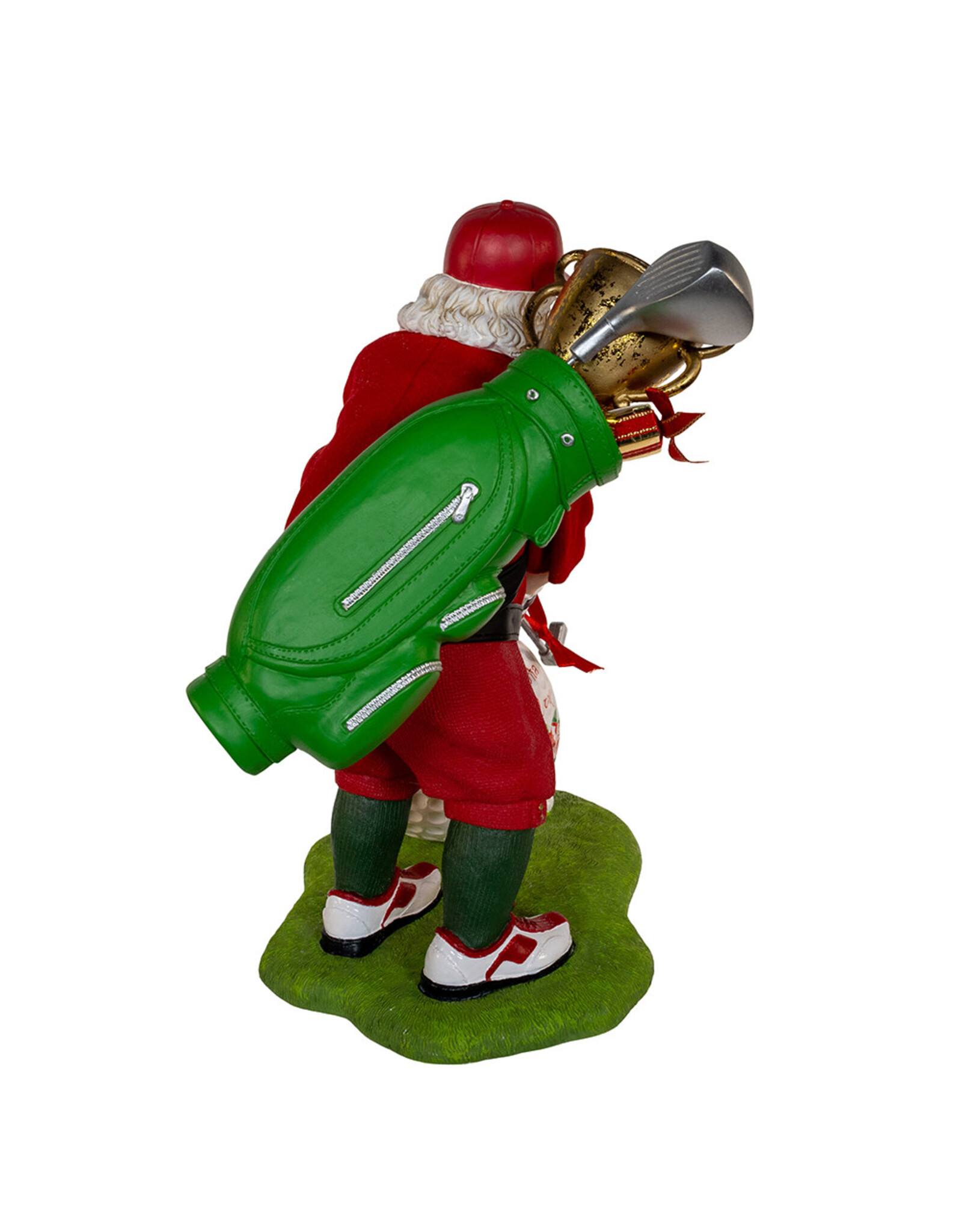 Kurt Adler Fabriche Golfer Santa Golfing w Oversized Golf Ball