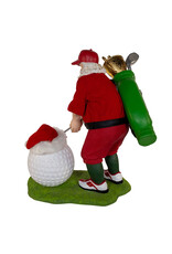 Kurt Adler Fabriche Golfer Santa Golfing w Oversized Golf Ball