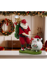Kurt Adler Fabriche Golfer Santa Golfing w Oversized Golf Ball