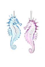 Kurt Adler Iridescent Seahorse Ornaments 5 Inch Set of 2 Assorted