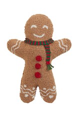 Peking Handicraft Christmas Hook Pillow 12x16 Gingerbread Man