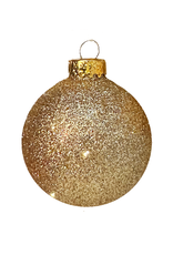 Kurt Adler Gold Glitter Glass Ball Christmas Ornament 60mm Set of 4