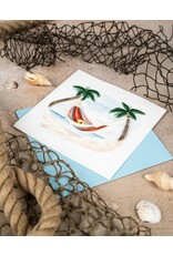 Quilling Card Quilled Beach Hammock Greeting Card