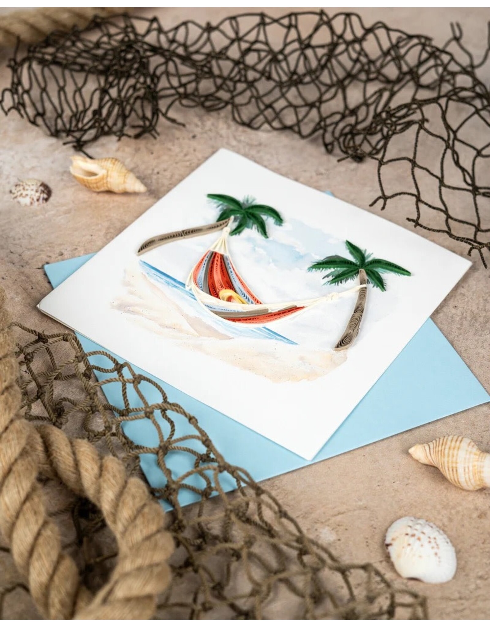 Quilling Card Quilled Beach Hammock Greeting Card