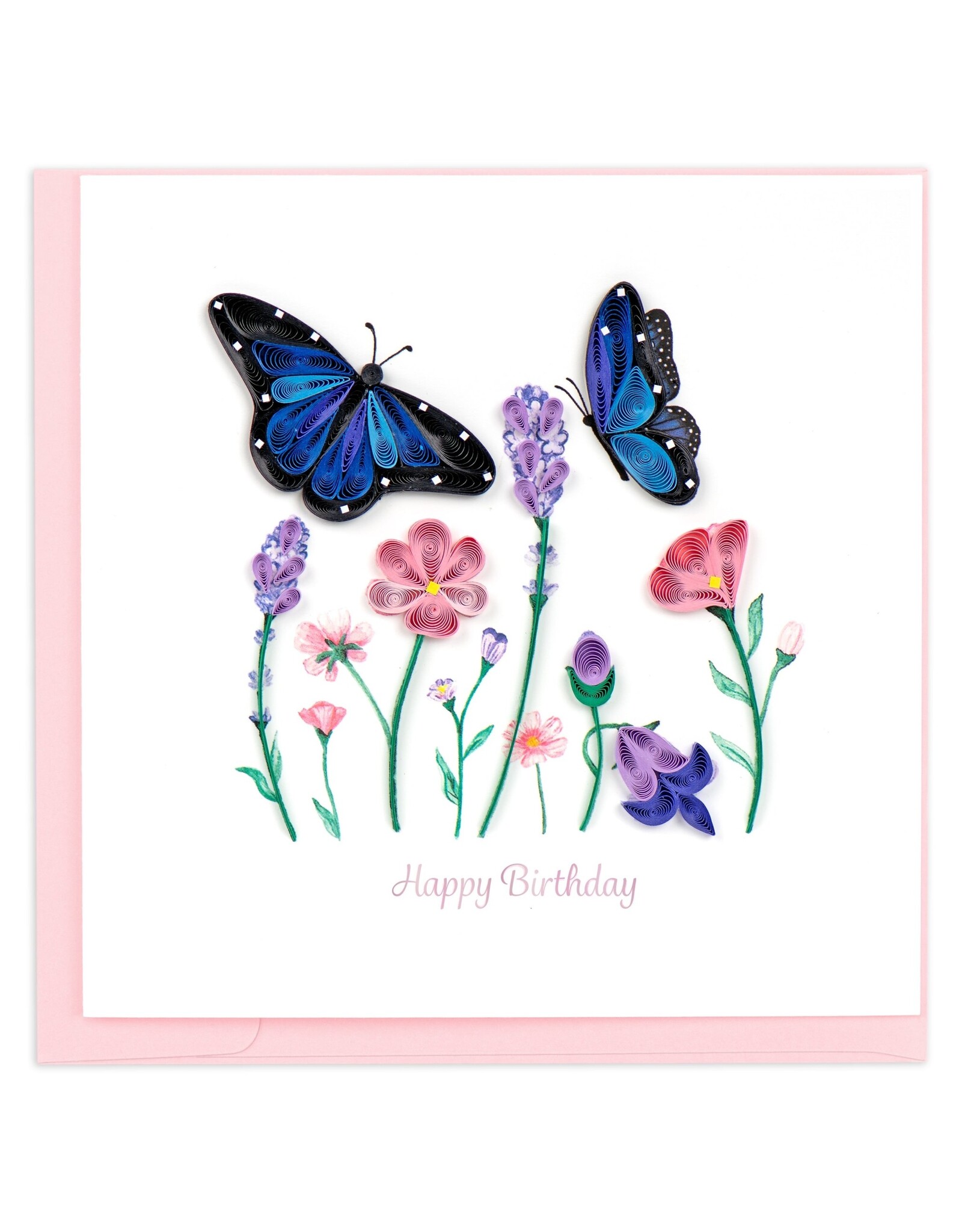 Quilling Card Quilled Birthday Flowers And Butterflies Greeting Card
