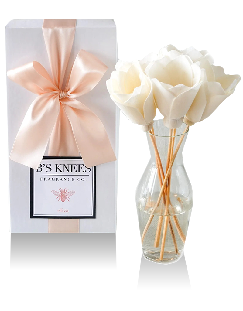B's Knees Fragrance Co. B's Knees Fragrances ... Not Your Typical Candle or Diffuser by any means with fragrances that are made to fill your home with absolutely delightful aromas using the finest ingredients made from Natural essential oil-based scents in re-usable, unique, and beautiful vessels for reed diffusing and candle burning
